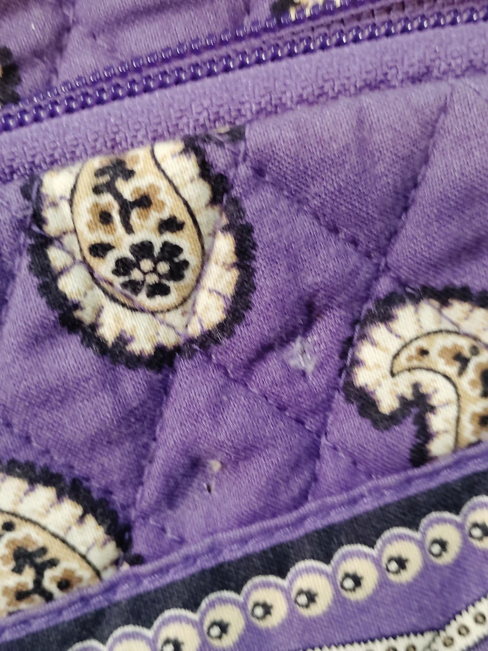 Vera Bradley Purple Paisley Quilted Backpack